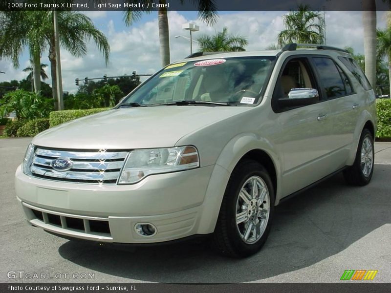 Light Sage Metallic / Camel 2008 Ford Taurus X Limited