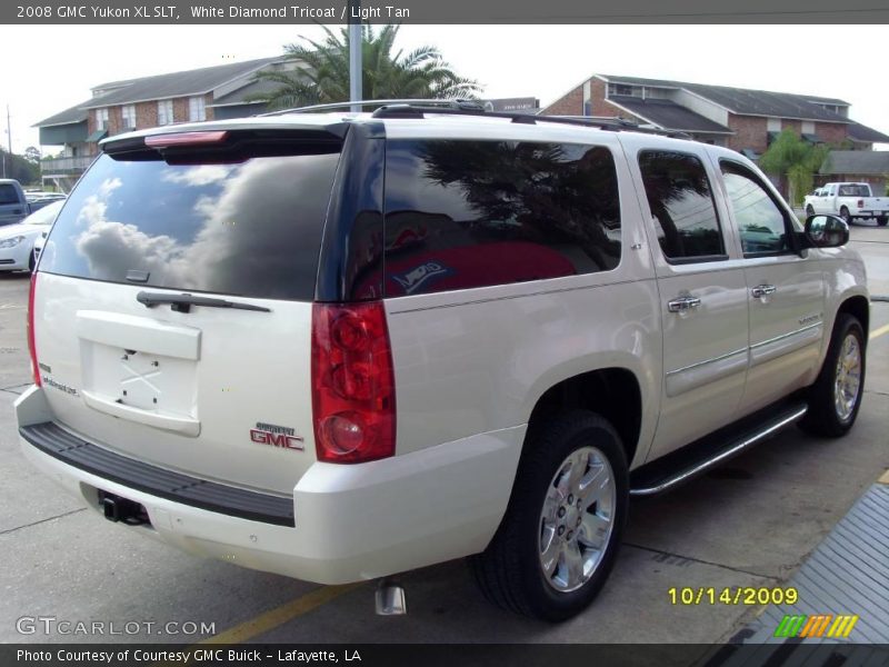 White Diamond Tricoat / Light Tan 2008 GMC Yukon XL SLT