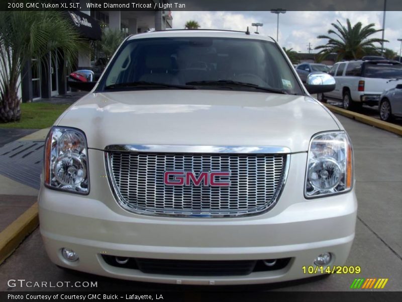 White Diamond Tricoat / Light Tan 2008 GMC Yukon XL SLT