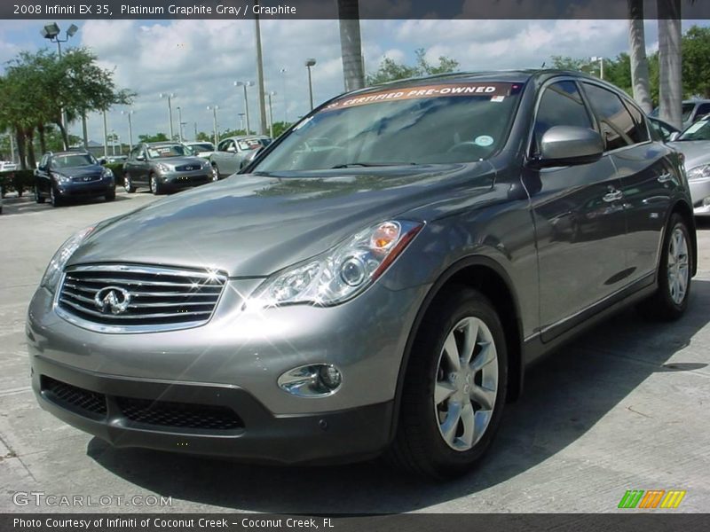 Platinum Graphite Gray / Graphite 2008 Infiniti EX 35