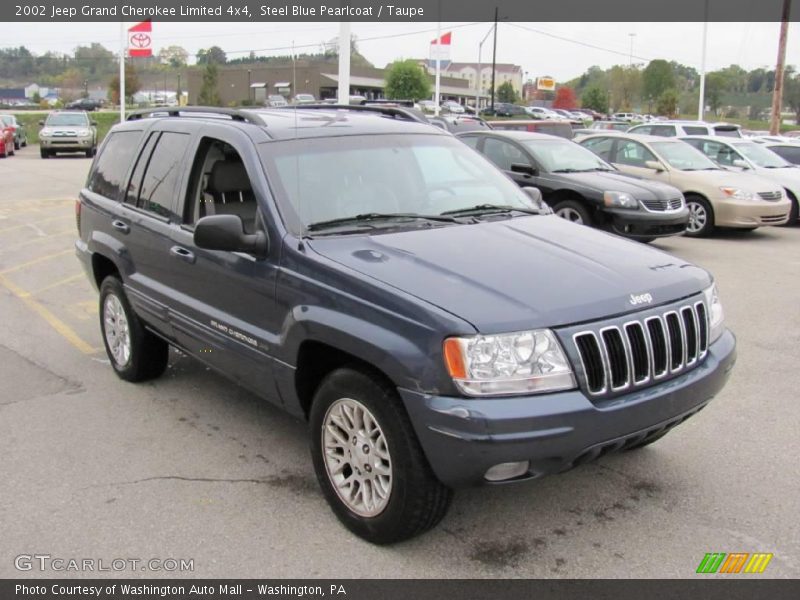 Steel Blue Pearlcoat / Taupe 2002 Jeep Grand Cherokee Limited 4x4