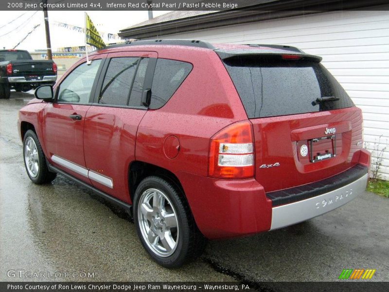 Inferno Red Crystal Pearl / Pastel Pebble Beige 2008 Jeep Compass Limited 4x4