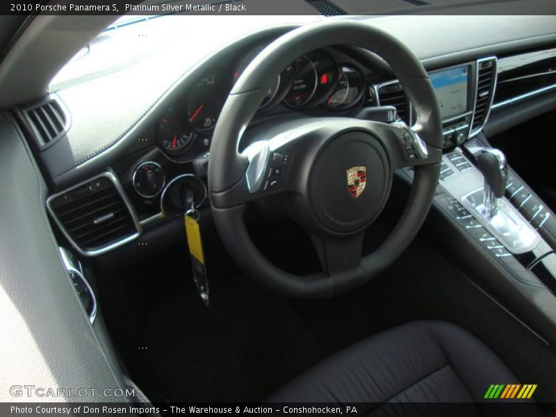 Platinum Silver Metallic / Black 2010 Porsche Panamera S