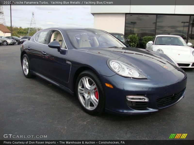 Yachting Blue Metallic / Yachting Blue/Cream 2010 Porsche Panamera Turbo