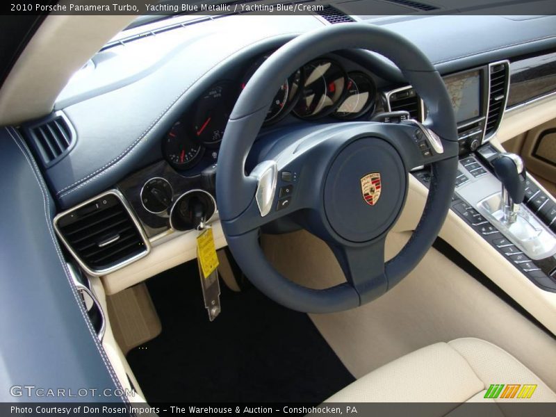 Yachting Blue Metallic / Yachting Blue/Cream 2010 Porsche Panamera Turbo