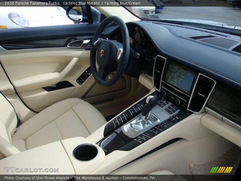 Yachting Blue Metallic / Yachting Blue/Cream 2010 Porsche Panamera Turbo