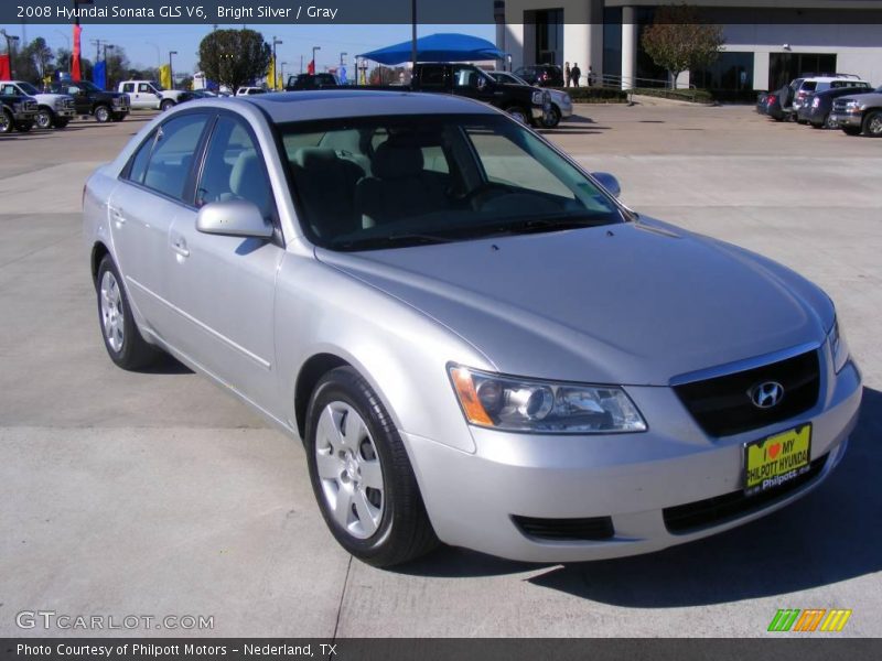 Bright Silver / Gray 2008 Hyundai Sonata GLS V6