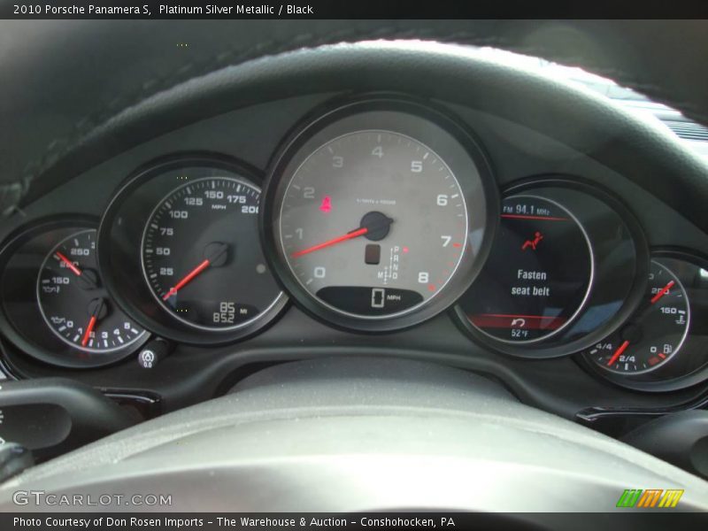 Platinum Silver Metallic / Black 2010 Porsche Panamera S