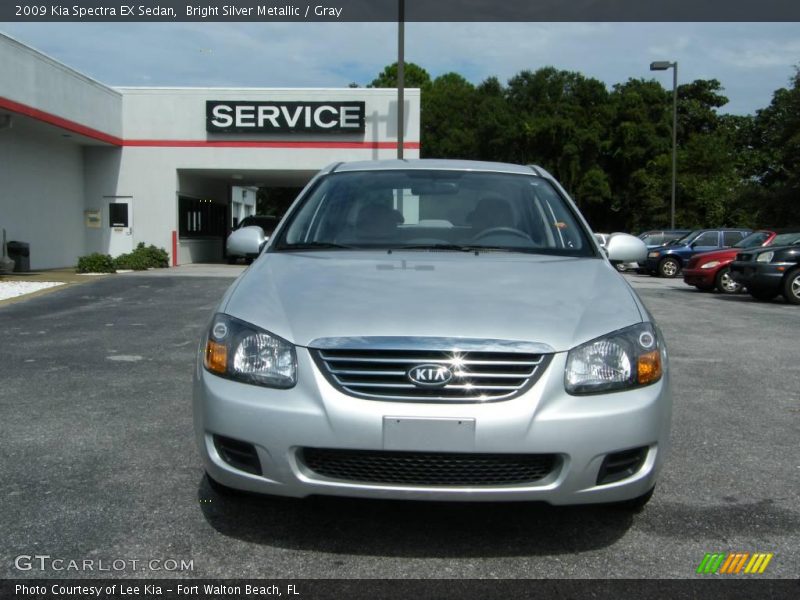 Bright Silver Metallic / Gray 2009 Kia Spectra EX Sedan