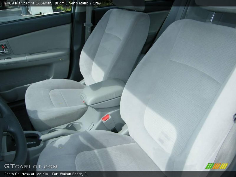 Bright Silver Metallic / Gray 2009 Kia Spectra EX Sedan