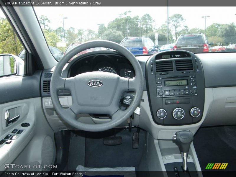 Bright Silver Metallic / Gray 2009 Kia Spectra EX Sedan