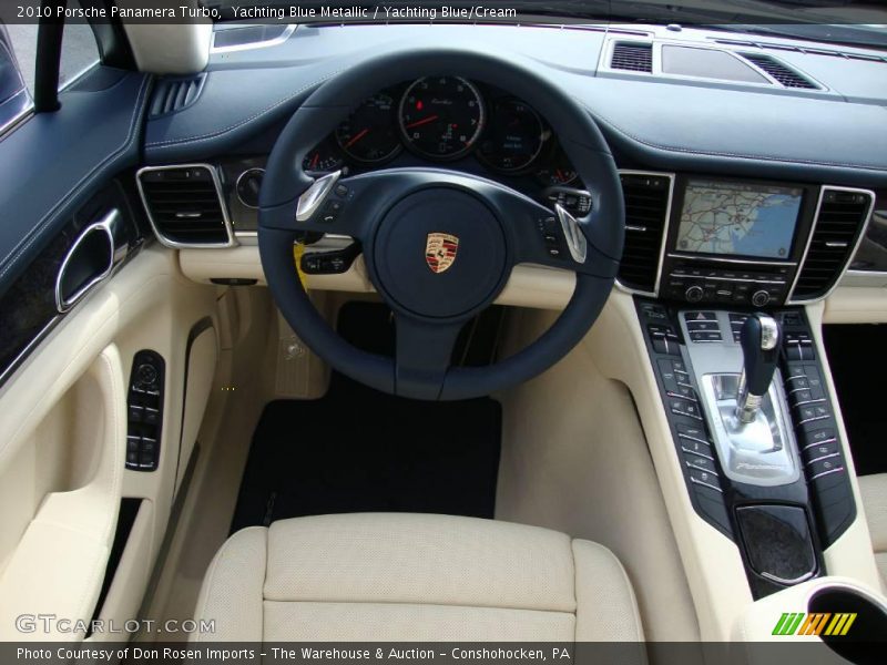 Yachting Blue Metallic / Yachting Blue/Cream 2010 Porsche Panamera Turbo