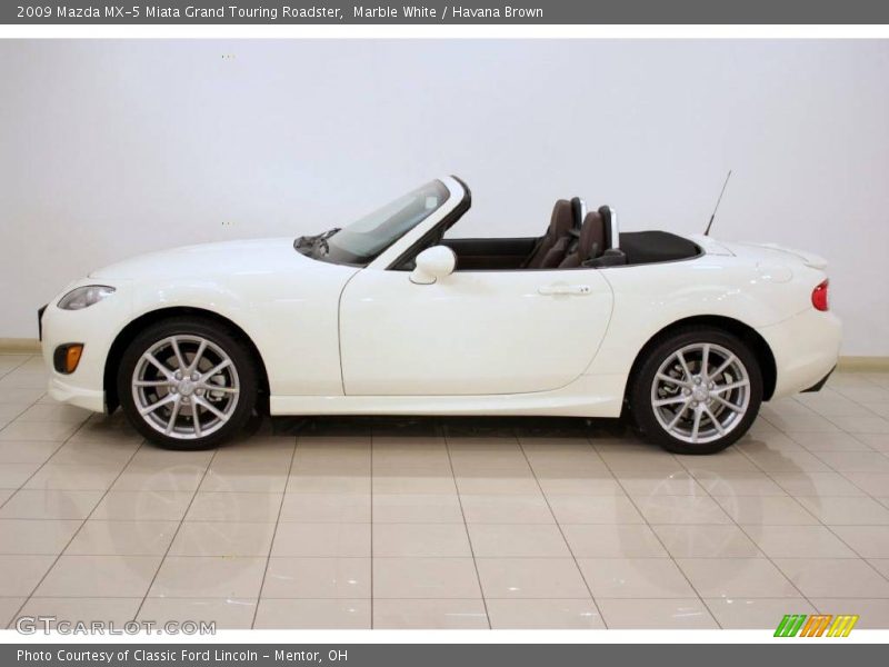 Marble White / Havana Brown 2009 Mazda MX-5 Miata Grand Touring Roadster