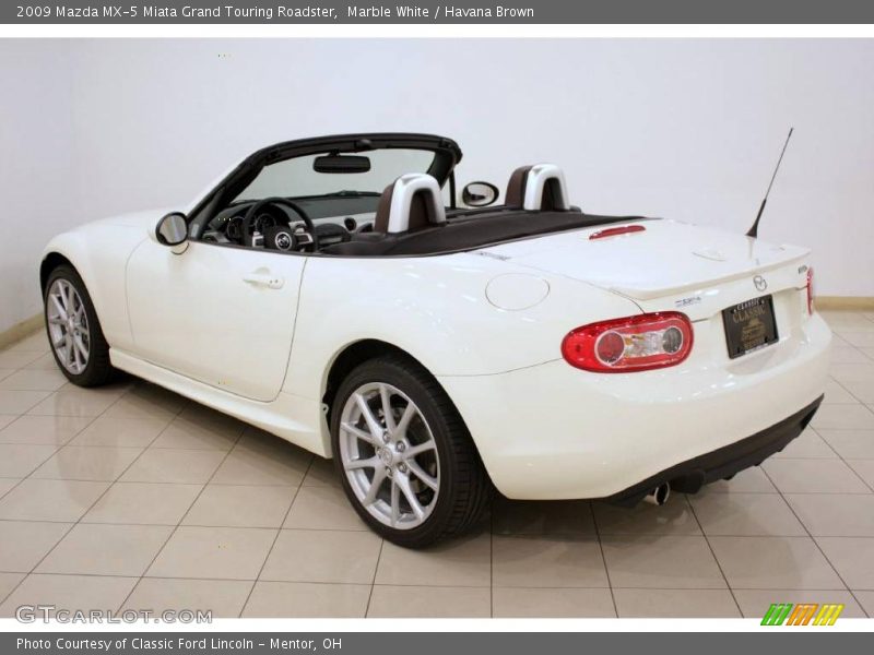 Marble White / Havana Brown 2009 Mazda MX-5 Miata Grand Touring Roadster