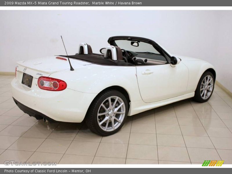 Marble White / Havana Brown 2009 Mazda MX-5 Miata Grand Touring Roadster