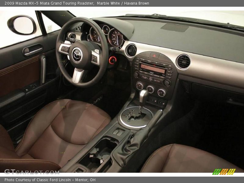 Marble White / Havana Brown 2009 Mazda MX-5 Miata Grand Touring Roadster