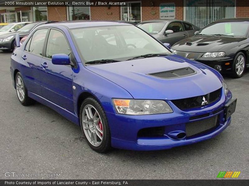 Electric Blue / Black Alcantara 2006 Mitsubishi Lancer Evolution IX