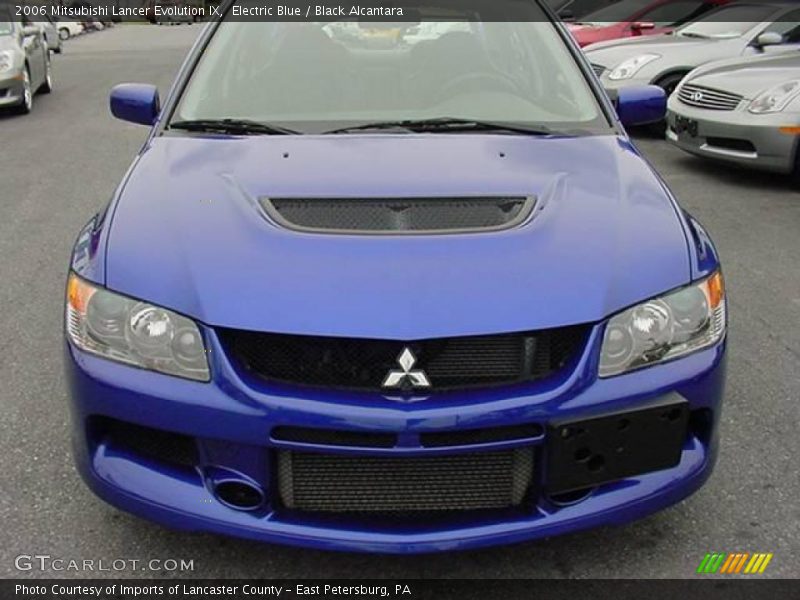 Electric Blue / Black Alcantara 2006 Mitsubishi Lancer Evolution IX