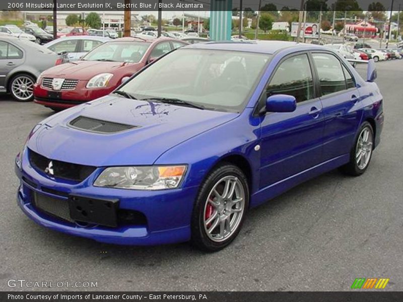 Electric Blue / Black Alcantara 2006 Mitsubishi Lancer Evolution IX