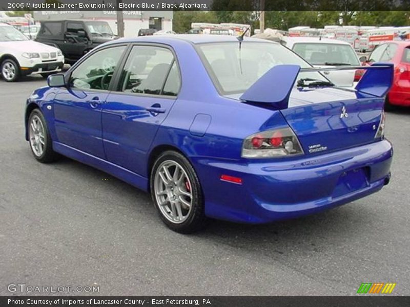 Electric Blue / Black Alcantara 2006 Mitsubishi Lancer Evolution IX