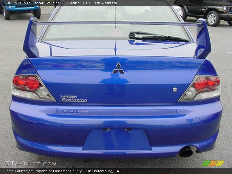 Electric Blue / Black Alcantara 2006 Mitsubishi Lancer Evolution IX