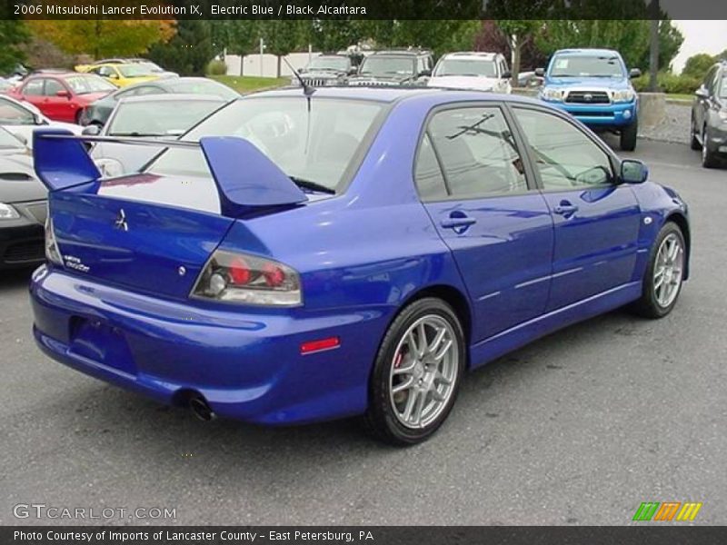 Electric Blue / Black Alcantara 2006 Mitsubishi Lancer Evolution IX