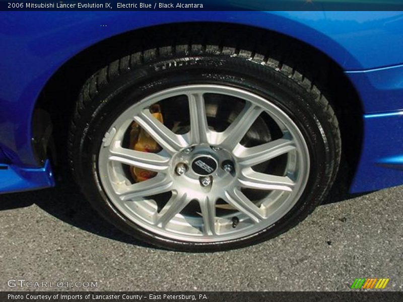 Electric Blue / Black Alcantara 2006 Mitsubishi Lancer Evolution IX