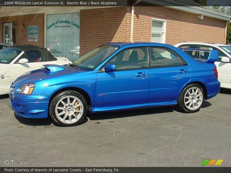 Electric Blue / Black Alcantara 2006 Mitsubishi Lancer Evolution IX