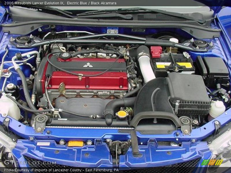 Electric Blue / Black Alcantara 2006 Mitsubishi Lancer Evolution IX