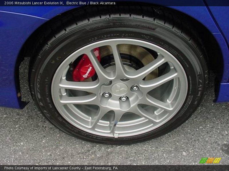 Electric Blue / Black Alcantara 2006 Mitsubishi Lancer Evolution IX