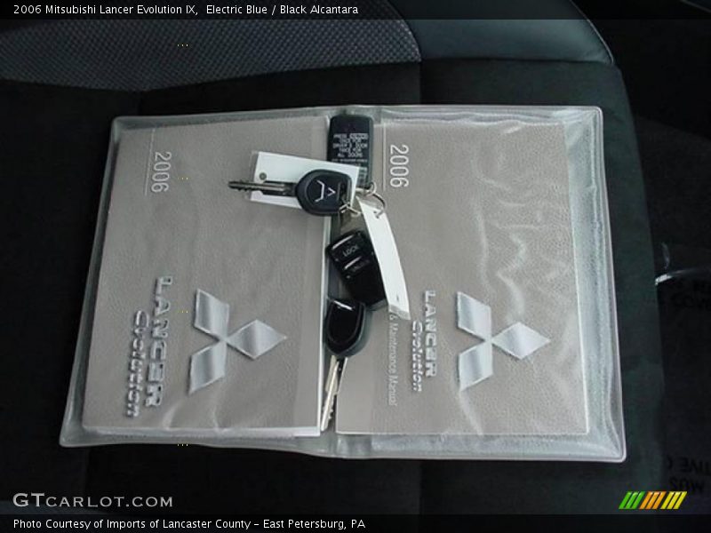 Electric Blue / Black Alcantara 2006 Mitsubishi Lancer Evolution IX