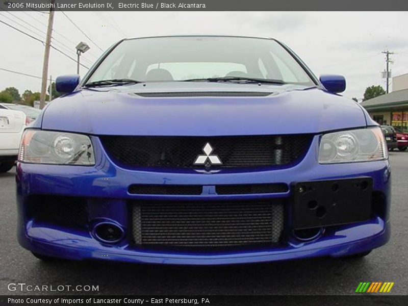 Electric Blue / Black Alcantara 2006 Mitsubishi Lancer Evolution IX