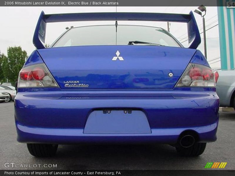 Electric Blue / Black Alcantara 2006 Mitsubishi Lancer Evolution IX