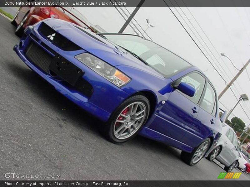 Electric Blue / Black Alcantara 2006 Mitsubishi Lancer Evolution IX