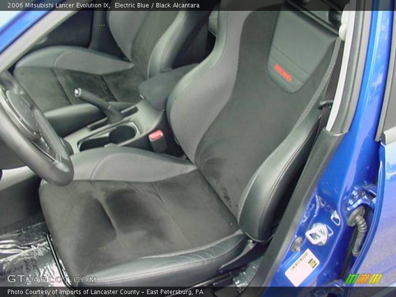Electric Blue / Black Alcantara 2006 Mitsubishi Lancer Evolution IX