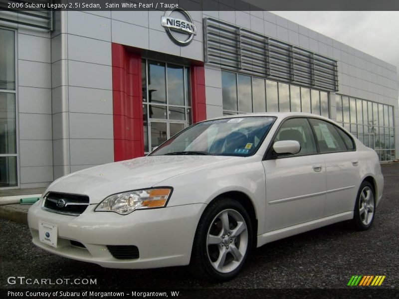 Satin White Pearl / Taupe 2006 Subaru Legacy 2.5i Sedan