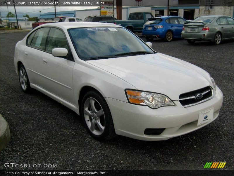 Satin White Pearl / Taupe 2006 Subaru Legacy 2.5i Sedan
