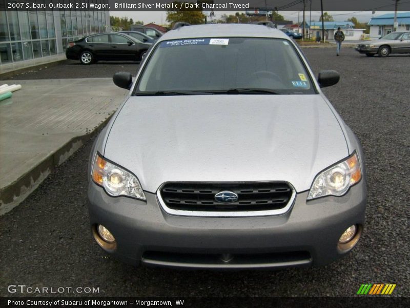 Brilliant Silver Metallic / Dark Charcoal Tweed 2007 Subaru Outback 2.5i Wagon