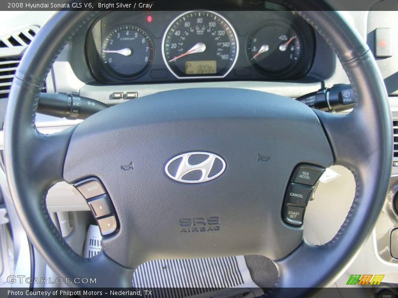 Bright Silver / Gray 2008 Hyundai Sonata GLS V6