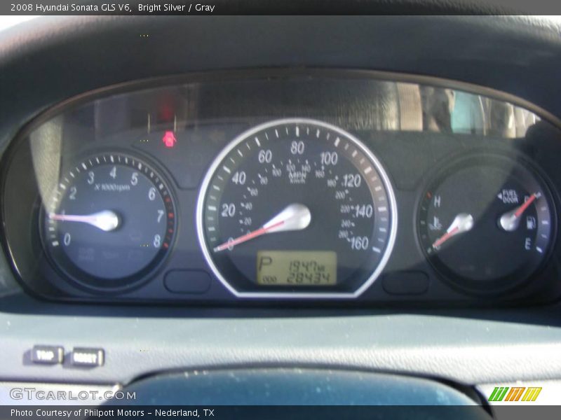 Bright Silver / Gray 2008 Hyundai Sonata GLS V6