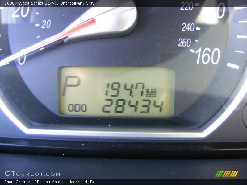 Bright Silver / Gray 2008 Hyundai Sonata GLS V6