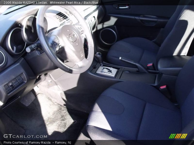 Whitewater Pearl Mica / Black/Blue 2006 Mazda MAZDA3 s Sedan