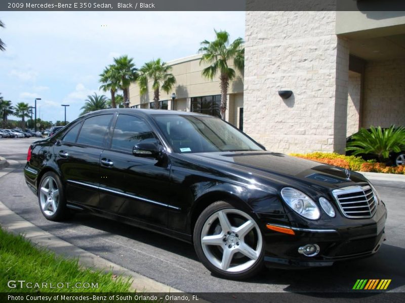 Black / Black 2009 Mercedes-Benz E 350 Sedan