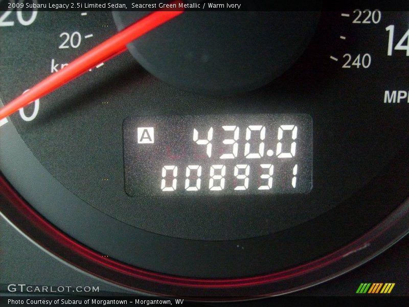 Seacrest Green Metallic / Warm Ivory 2009 Subaru Legacy 2.5i Limited Sedan