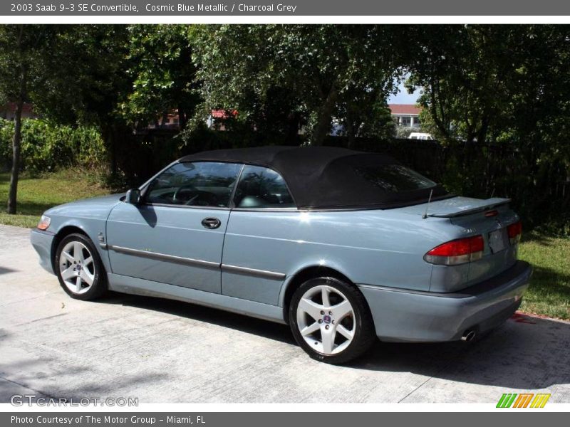 Cosmic Blue Metallic / Charcoal Grey 2003 Saab 9-3 SE Convertible