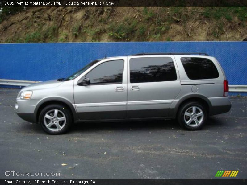 Liquid Silver Metallic / Gray 2005 Pontiac Montana SV6 FWD