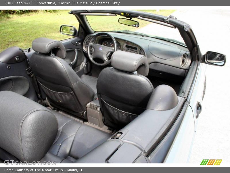 Cosmic Blue Metallic / Charcoal Grey 2003 Saab 9-3 SE Convertible