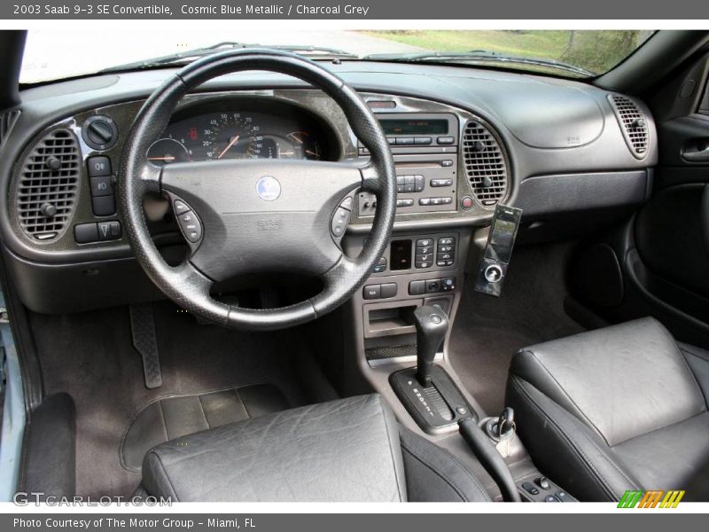 Cosmic Blue Metallic / Charcoal Grey 2003 Saab 9-3 SE Convertible