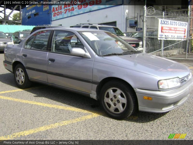 Platinum Blue Metallic / Gray 1991 Infiniti G 20 Sedan