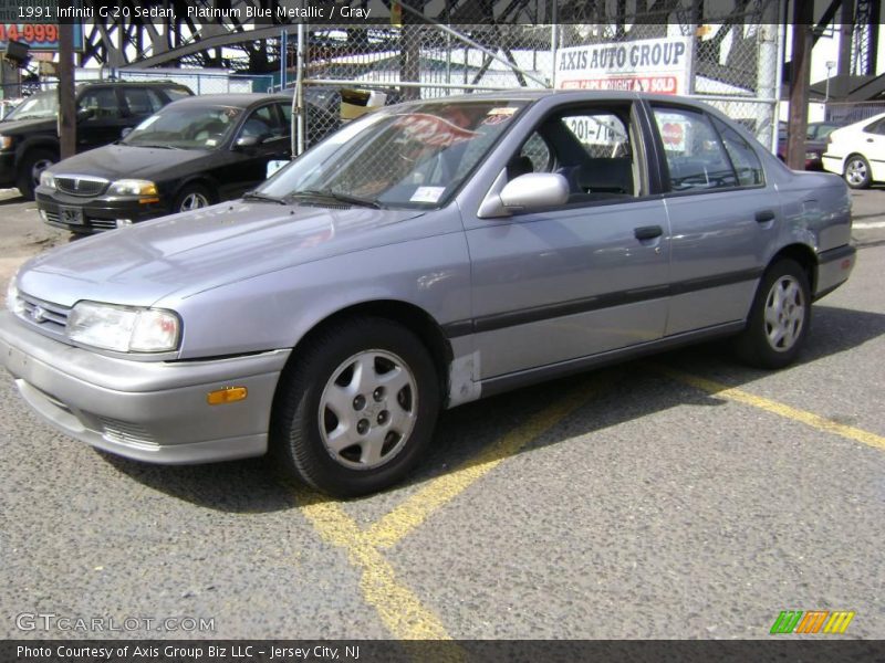 Platinum Blue Metallic / Gray 1991 Infiniti G 20 Sedan
